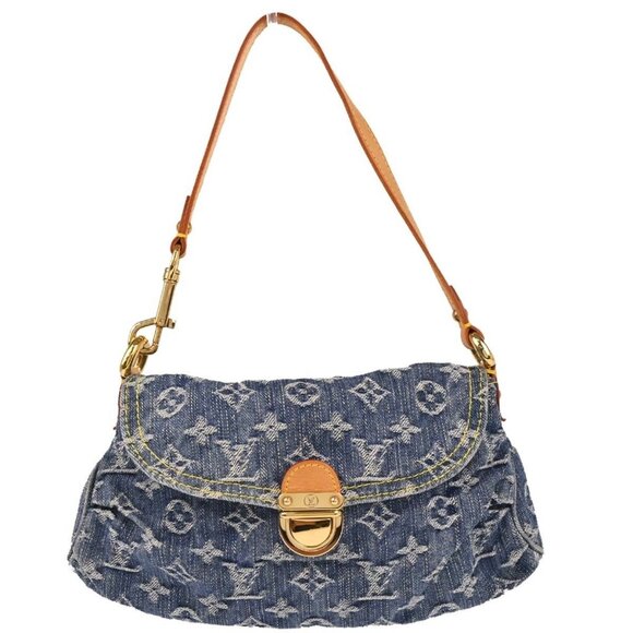 Louis Vuitton Blue Monogram Denim Mini Pleaty Handbag - Picture 2 of 11
